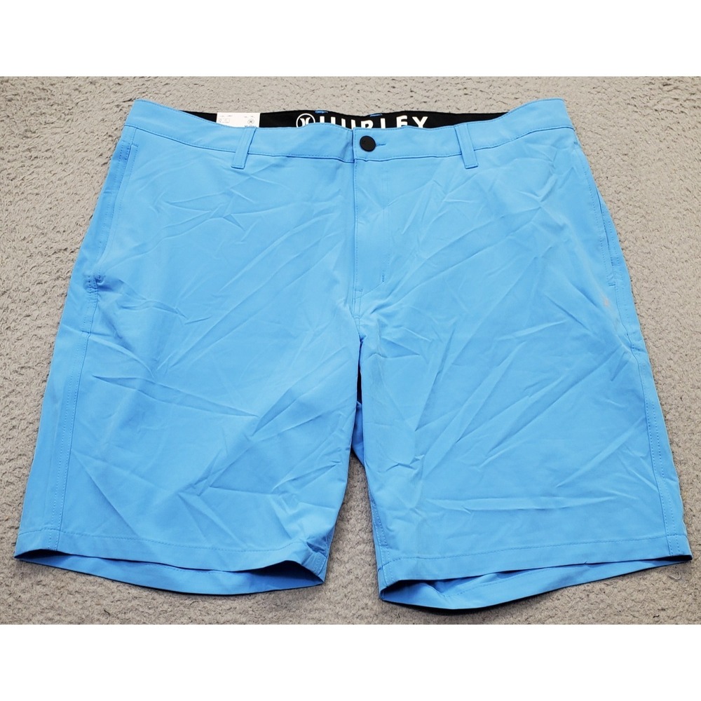 Hurley All Day Hybrid Golf Shorts Mens 40 Blue Performance 4 Way Stretch